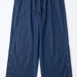 Jean Grande Taille Boutonné Émeraude