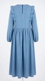 Élégance Décontractée : Robe Longue en Jean Évasée – Image 2