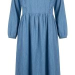 Élégance Décontractée : Robe Longue en Jean Évasée