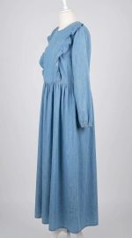 Élégance Décontractée : Robe Longue en Jean Évasée – Image 3