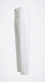 Élégance Décontractée : Jean Blanc Coupe Large – Image 3
