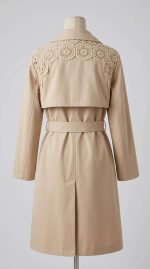 Trench Élégance Brodé Beige - Orkidia Fashion – Image 2