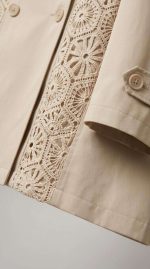 Trench Élégance Brodé Beige - Orkidia Fashion – Image 6