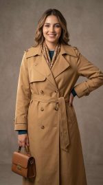 Trench-coat Classique Beige L'Intemporel | Orkidia Fashion – Image 7