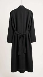 Robe Kimono Noire Intemporelle – Image 2