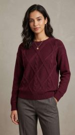 Pull Bordeaux Étoffe Précieuse – Image 4