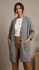 Élégance Cocooning : Cardigan Ample en Laine Mérinos – Image 4