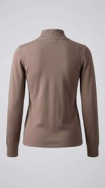 Pull Col Roulé Marron en Maille Douce - Orkidia Fashion – Image 2
