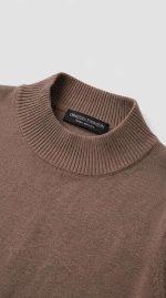 Pull Col Roulé Marron en Maille Douce - Orkidia Fashion – Image 4