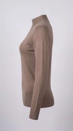 Pull Col Roulé Marron en Maille Douce - Orkidia Fashion – Image 3