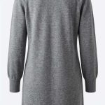 Élégance Confortable : Robe Col Montant Gris