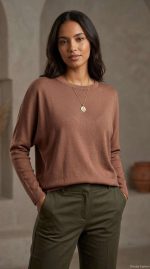 Tunique Oversize en Maille Douce - Vieux Rose – Image 6