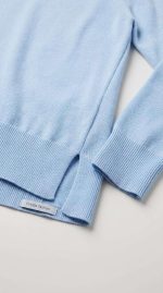 Pull en Cachemire Doux Bleu Ciel pour Femme – Image 6