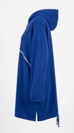 Sweat-shirt Long à Zip Bleu Oversize - Style Moderne | Orkidia Fashion – Image 3