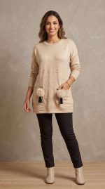 Élégance Texturée : Pull Zippé Raffiné – Image 4
