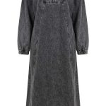 Élégance Décontractée : Robe Jean Noire Texturée