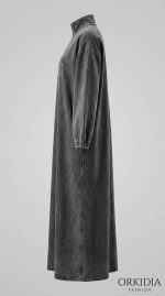 Élégance Décontractée : Robe Jean Noire Texturée – Image 3