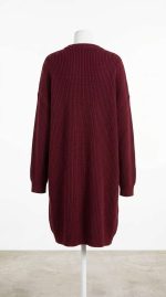 Élégance Borgogne : Pull Texturé Ample – Image 2