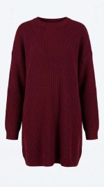 Élégance Borgogne : Pull Texturé Ample