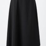 Jupe Noire Évasée Ceinturée – Élégance Intemporelle