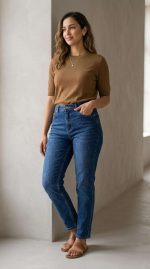 L'Essentiel Denim : Jean Droit Coupe Intemporelle – Image 4