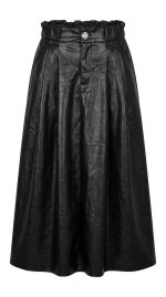 Jupe en Cuir Noir Sophisticata