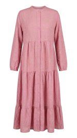 Robe Rose Éclosion Brodé