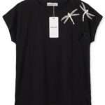 T-shirt Noir Papillons de Nuit