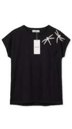 T-shirt Noir Papillons de Nuit