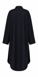 Chemise longue femme noire oversize avec manches longues et coupe tunique élégante