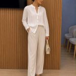 Chemise Blanche Élégante à Broderies Anglaises