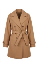 Manteau camel double boutonnage face - Orkidia Fashion Nador