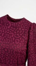 Robe bordeaux col detail - Orkidia Fashion Nador