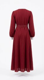 Robe bordeaux dos - Orkidia Fashion Nador