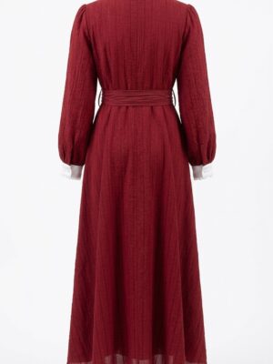 Robe bordeaux dos - Orkidia Fashion Nador