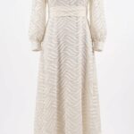 Robe blanche longue evasee face - Orkidia Fashion Nador