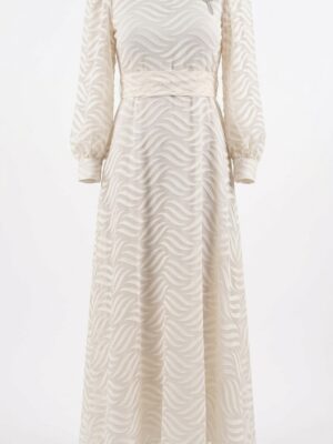 Robe blanche longue evasee face - Orkidia Fashion Nador